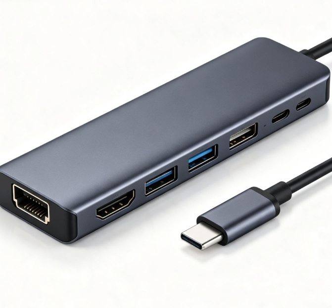 USB-C Multi-Port Docking Station HDMI Card Reader Fast Charging